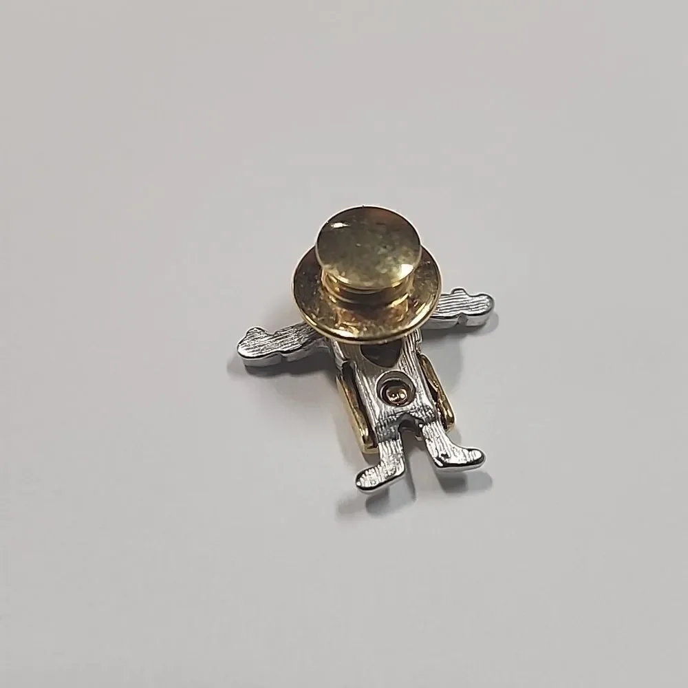 Child Heart Gold and Silver Tone Vintage Lapel Pin